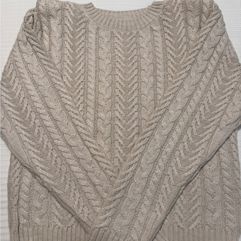 Evereve Women's Cable Knit Sweater - Cream